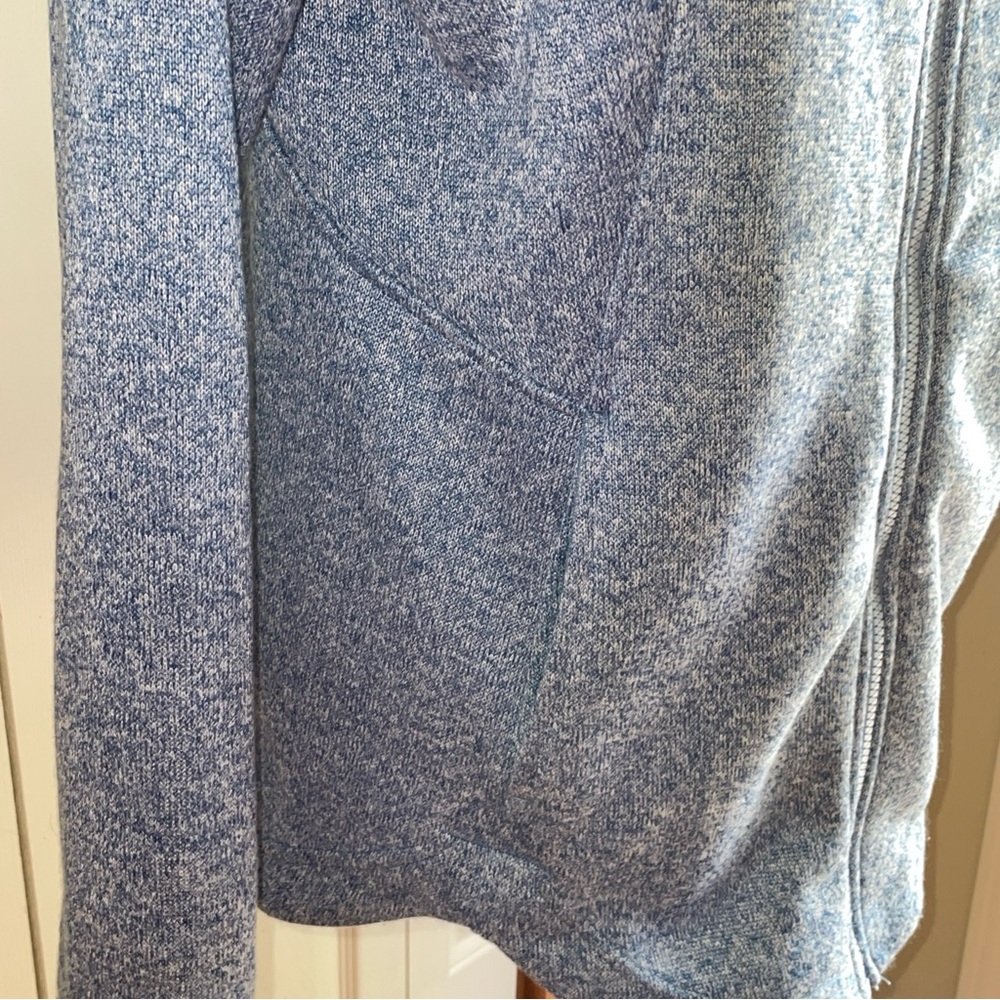 Eddie Bauer Women's Size Large Radiator Fleece Full Zip Hoodie Blue Heather View 3